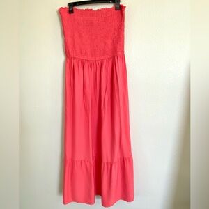 Elegant Coral Maxi Dress